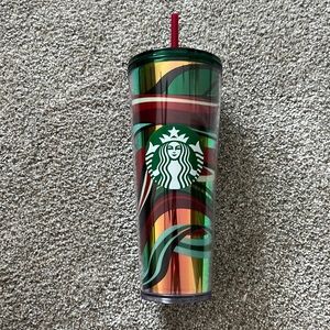 Starbucks 2021 Holiday Green and Red Venti Tumbler